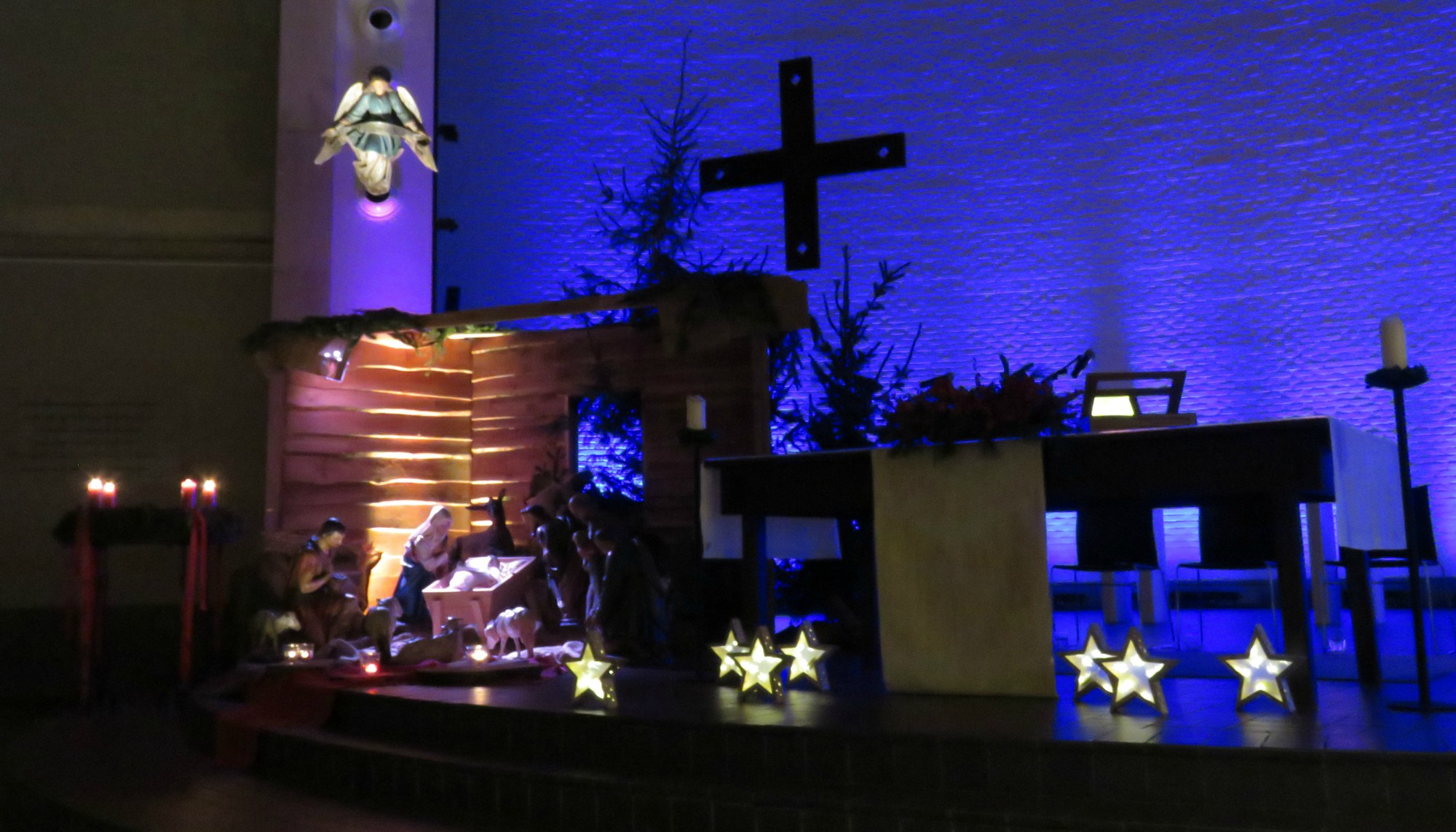 Detail uit de kerststal van de Sint-Anna-ten-Drieënkerk